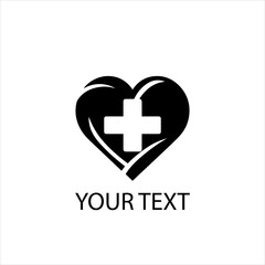 Obraz premium Vector Logo of Heart and Medical Cross Symbolizing Healthcare and Medical Services — Isolated on White Background