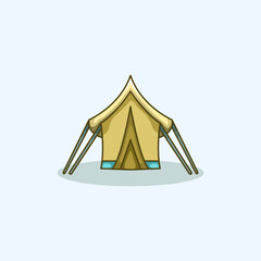 Vector illustration of camping tent representing outdoor shelter travel gear and nature exploration