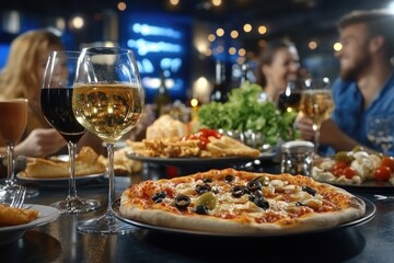 Pizza - cheesy slice, crispy crust, savory topping, melted delight, flavorful bite, appetizing dough, delicious creation, mouthwatering meal, baked perfection, Italian specialty.