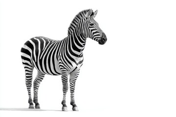Naklejka premium Standing zebra animal wildlife nature