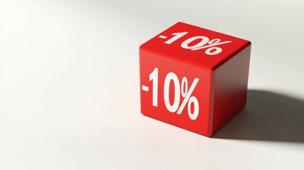 Red cube with 10% discount (2)
