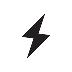 Energy lightning bolt icon. Simple flash symbol for electricity, power, or energy warning.