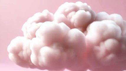 Dreamy pink cloud floating on a pink background, fantasy and abstract background element, delicate soft light, gentle dreamy atmosphere - Powered by Adobe