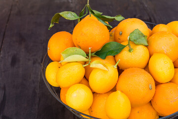 basket of organic oranges
