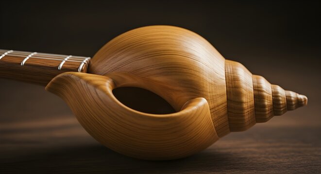 Wooden Shankha Conch Shell | Hindu Ritual Object for Religious Ceremonies and Spiritual Practices