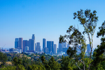 los angeles downtown skyline cityscape