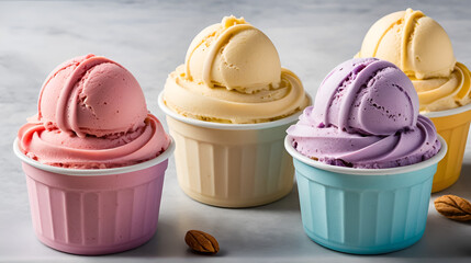 Rich gelato showcasing vibrant and creamy flavors that are distinctly richer than regular ice cream.