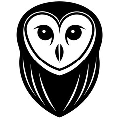 owl on white background