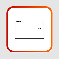 Bookmark icon, smart icon for ux ui, new modern, editable for project, vector illustration file, popular icon isolated.