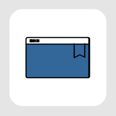 Bookmark icon, smart icon for ux ui, new modern, editable for project, vector illustration file, popular icon isolated.