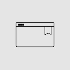 Bookmark icon, smart icon for ux ui, new modern, editable for project, vector illustration file, popular icon isolated.