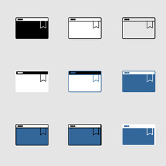 Bookmark icon, smart icon for ux ui, new modern, editable for project, vector illustration file, popular icon isolated.
