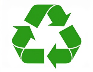 Obraz premium Bright Green Recycling Symbol