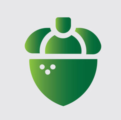 walnuts icons and logos about nature and its surroundings