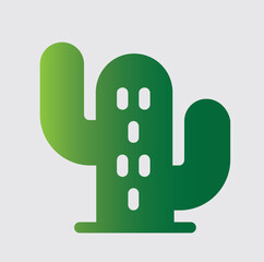 cactus icons and logos about nature and its surroundings