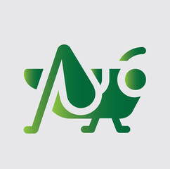 Grasshopper icons and logos about nature and its surroundings
