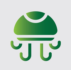 JELLYFISH icons and logos about nature and its surroundings