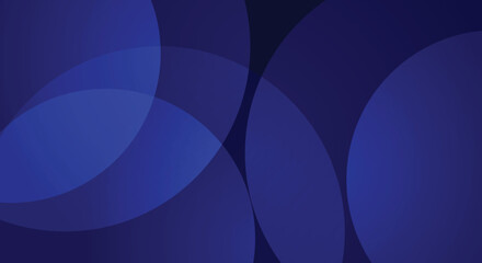 Abstract Overlapping Dark Blue Circles Background with Soft Transparency