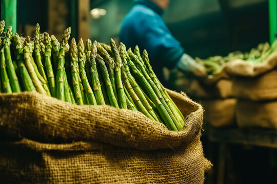 vegetables asparagus production and cultivation, green business, entrepreneurship harvest