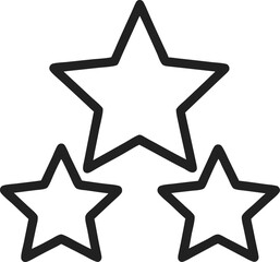 Obraz premium Outline vector of product review stars