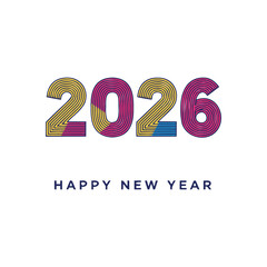 Happy new year 2 0 2 6  vector