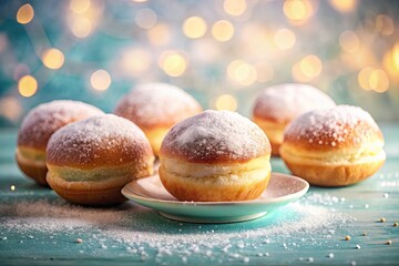 Hanukkah Sufganiyot: Dreamy Glazed Donuts, Long Exposure Photography