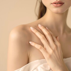 Fototapeta premium 자연스러운 미용과 스킨케어 웰니스, Natural Beauty and Skincare Wellness