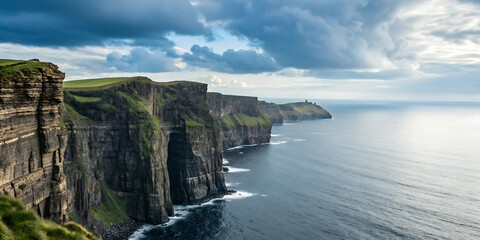 Obraz premium Dramatic Cliffs of Moher, Ireland A Stunning Coastal Landscape