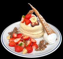 delicious dessert with strawberries