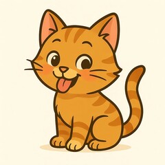 Obraz premium 舌を出して座る猫｜Cat Sticking Out Tongue