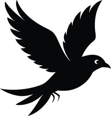 Obraz premium Vector illustration of a flying dove and eagle bird with spread wings symbolizing peace and freedom