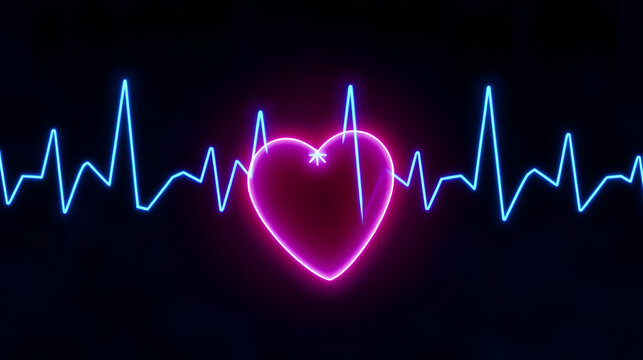 A dramatic, medical visualization of an erratic heartbeat pattern, glowing blue and black, symbolizing cardiac distress