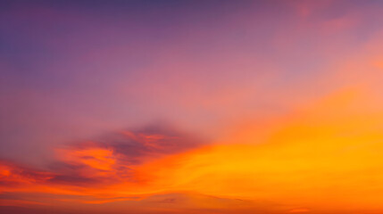 Fototapeta premium Vibrant sunset gradient from orange to purple, serene and abstract. Nature's breathtaking color symphony.