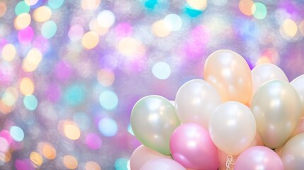 Pastel Balloons Celebration Background happy birthday background