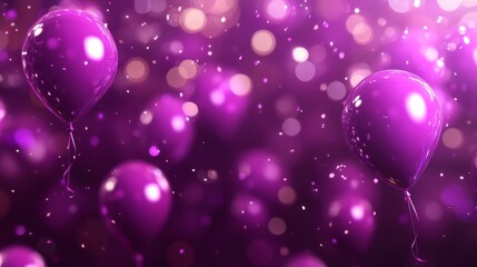 Purple Balloons Celebration Background happy birthday background