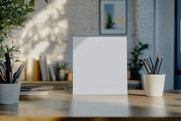 Flawless Image of Workplace with Blank Paper