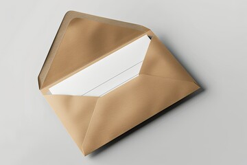 Detailed Visual  of Envelope with Business Card Mockup