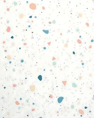 Modern Pastel Terrazzo Pattern on White Background