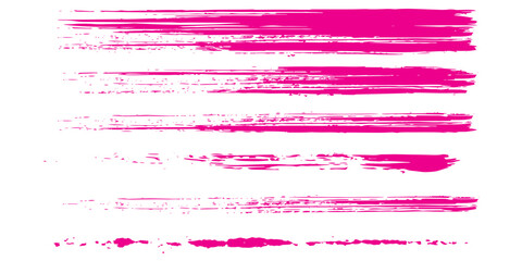 Twisted ping ink vector line pack. Hand drawn long and rounded brush strokes, highlighted text, frames, circles. Modern Asian calligraphy.Eps 10.