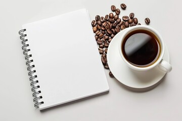 cup of coffee and notebook