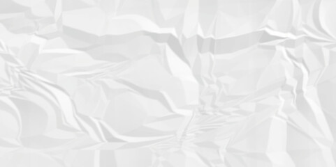 White abstract crumple obsolete billboard rumple. wrinkle ripped creased white crumple aged closeup craft document grunge recycling paper background.	