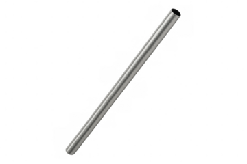 Metallic industrial cylinder standing against transparent backdrop, highlighting precision engineering design