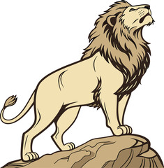 Majestic Lion on a Rock
