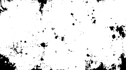 Grunge Ink Splatter Border Texture, Abstract Black and White Frame Background