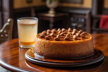 Basboussa - Algerian Food: Discover Basboussa, a moist semolina cake soaked in fragrant syrup, offering a rich, sweet flavor that reflects the warmth and tradition of Algerian home baking.