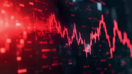 Red stock market crash chart symbolizes financial loss and economic downturn The concept is of finance, investment, recession, and economic crisis - Powered by Adobe