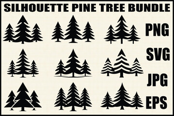 Obraz premium Wild Woodland Tree Illustration Set