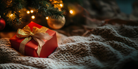 Merry Christmas and happy New Year background
 in red boxes
