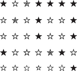 A seamless black and white pattern of stars for your festive design illustration