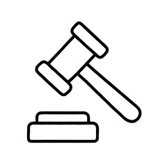 Judge gavel icon — represents law, decision-making, and regulation